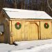 10x16 Three Sled Shed in snow
