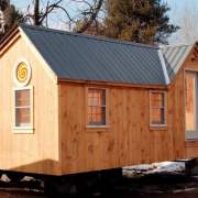12x24 Xylia with charcoal gray roof and inslated windows and door