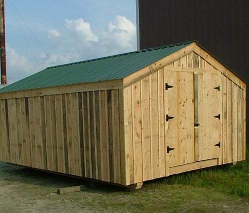 14x20 Barn with Evergreen Roof
