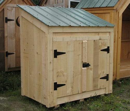 3x5 Garbage Bin with double doors and fastening hardware