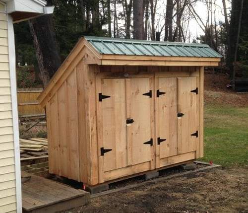 4x10 Garbage Shed with two sets of double doors