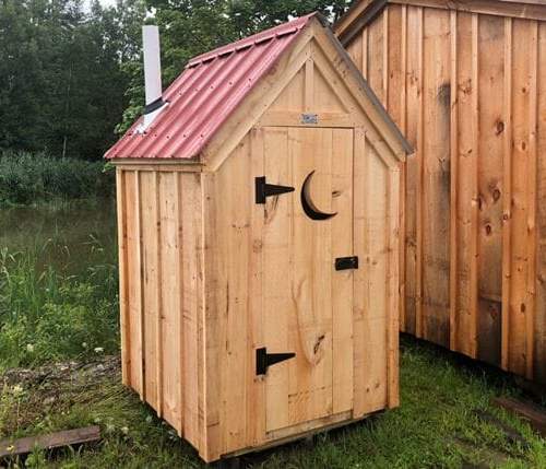 4x4 Working Outhouse available as a frame kit, complete kit or fully assembled unit