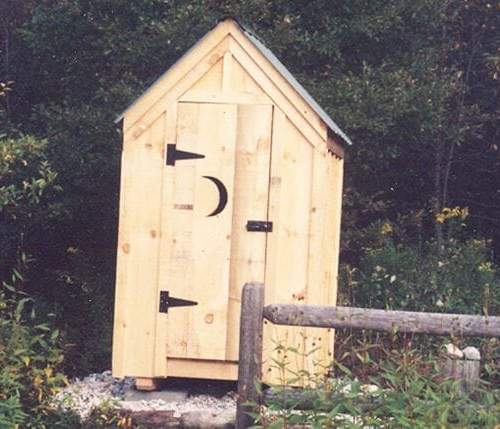 4x4 Outhouse Shed with moon cutout