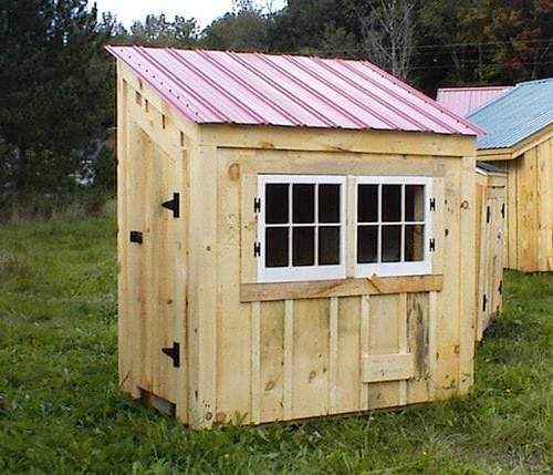 4x6 Coop with Autumn Red Roof