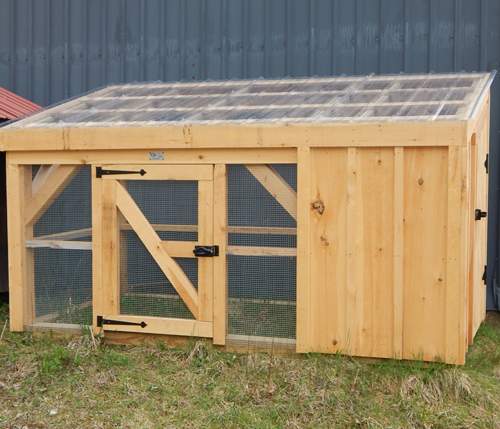 5x10 Chicken Coop with ClearPoly Roof