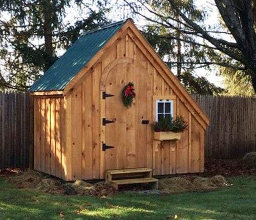 6x10 Hardware Shed with a flower box add on