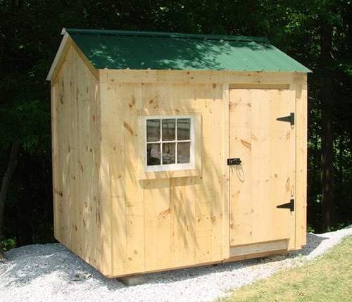 6x8 Nantucket is a small post and beam storage shed or playhouse