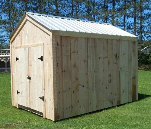 Our 8x12 New Yorker is a post and beam utility shed