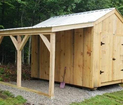Adding a 6x12 Overhang to an 8x12 New Yorker shed is a great way to increase storage space while staying under budget