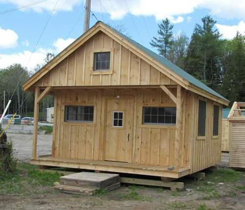 16x20 Vermont Cottage Option C with 4x16 covered porch