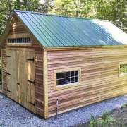 14x20 One Bay Garage with siding, door and overhang upgrades