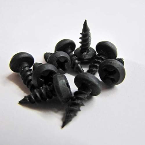 7/16" Peanut Screws for use with a #2 Phillips Head.  Black Phosphate.