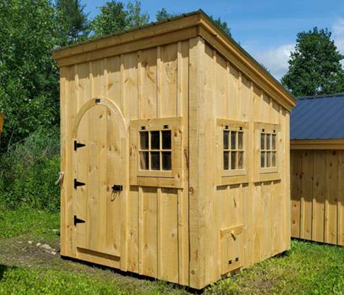 We love how this tiny shed was converted into a chicken coop.